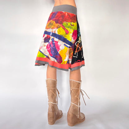 Desigual Graphic Midi Skirt (XS/S)