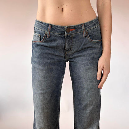 Y2K Low Rise Flare Jeans (S)