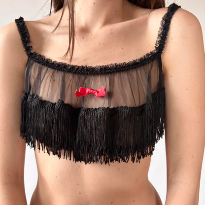 Fringy Mesh Bralette (S)