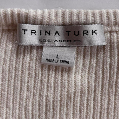 Y2K Cream Sequin Tube Top (L)