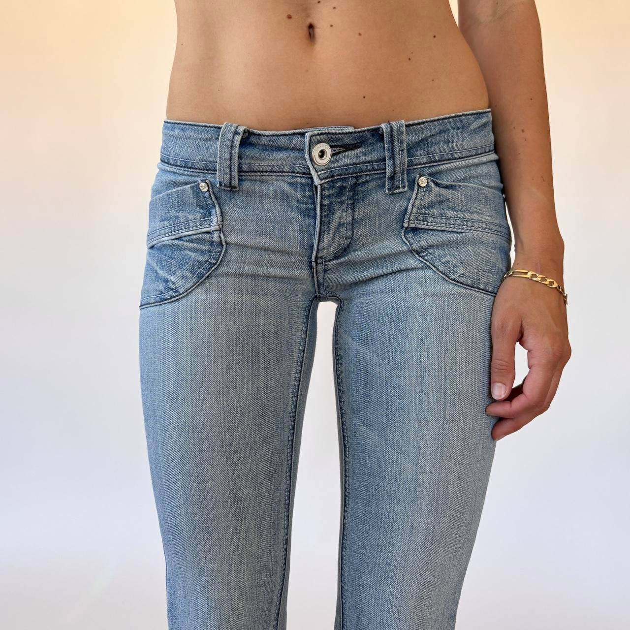 Y2K Low Rise Flare Jeans (XXS)