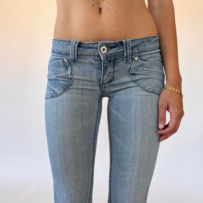 Y2K Low Rise Flare Jeans (XXS)