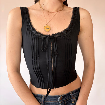 2000s Noir Milkmaid Tank (XS)