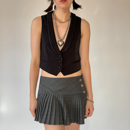 2000s Noir Vest (S)