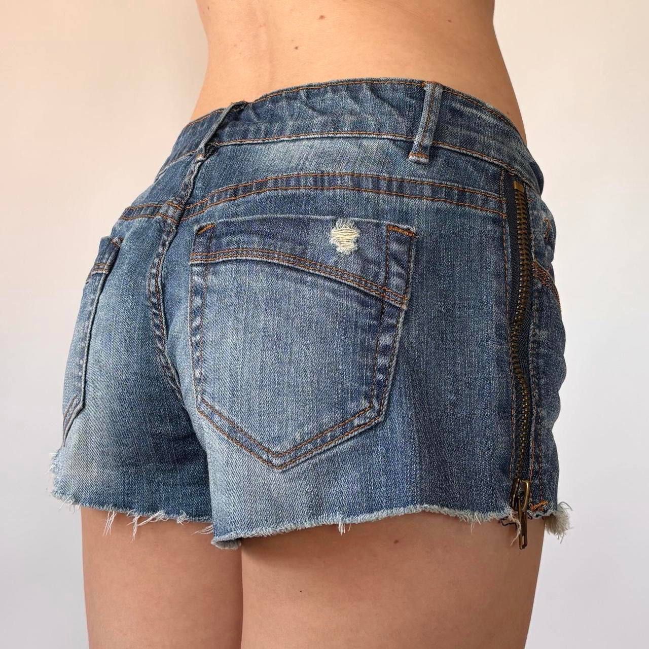 Y2K Low Rise Denim Shorts (S)