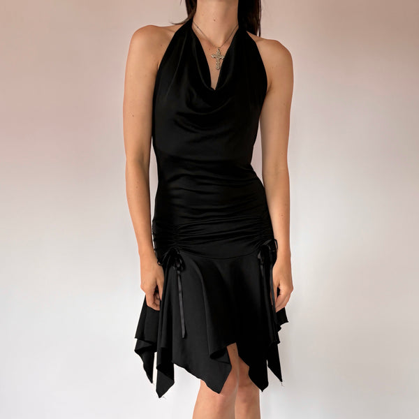 Y2K Noir Drop Waist Dress (S/M)