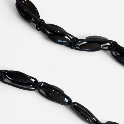 Boho Beaded Tie Belt