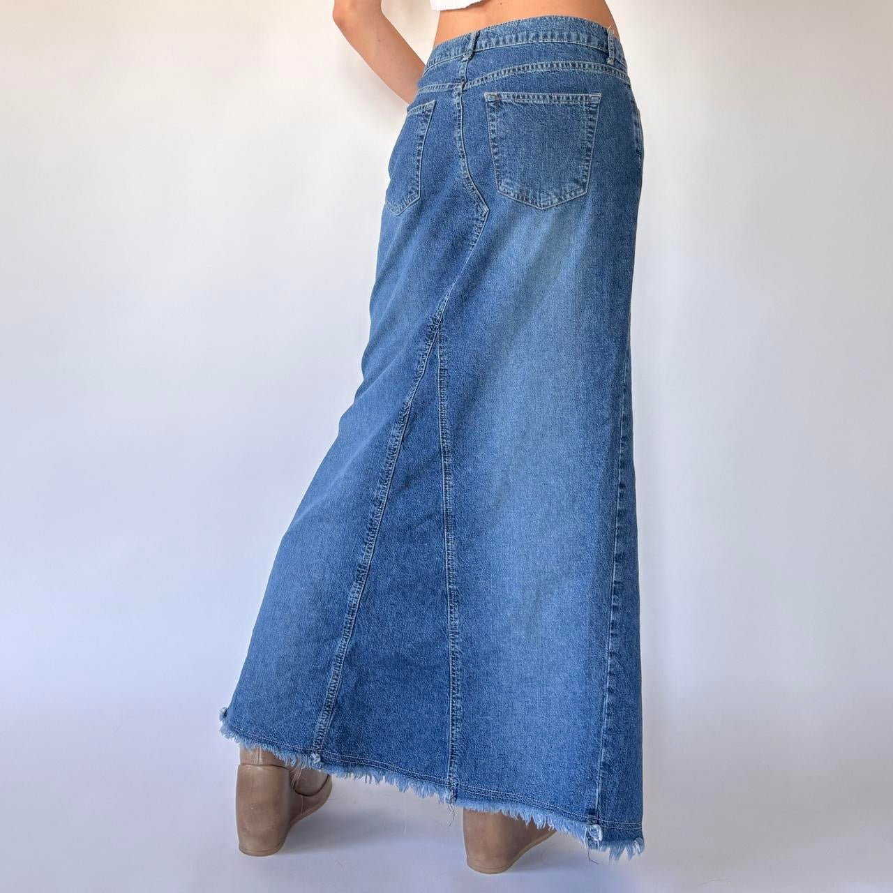 90s Denim Maxi Skirt (M/L)