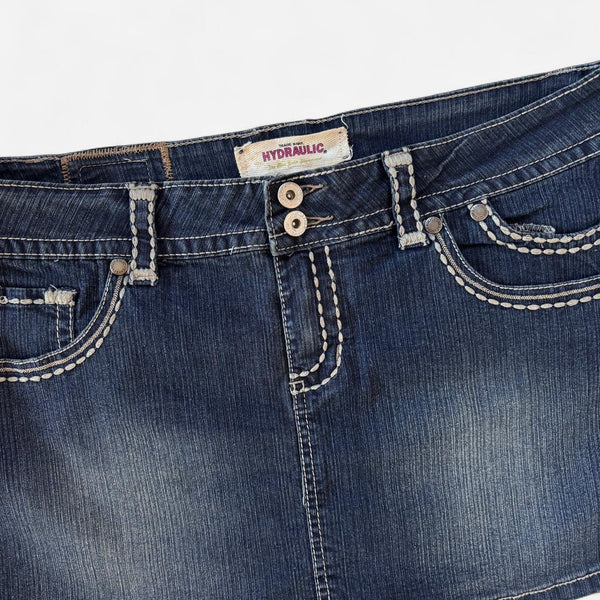 Y2K Denim Mini Skirt (L/XL)