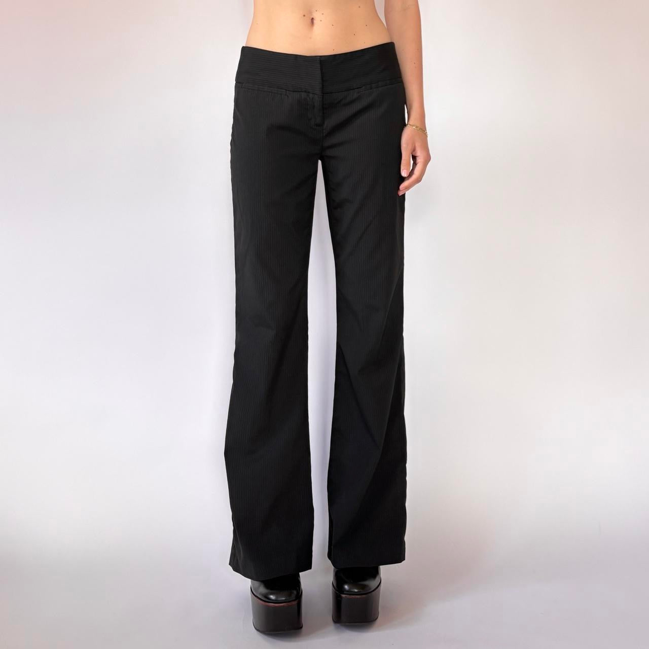 2000s Low Rise Pinstripe Trousers (S)