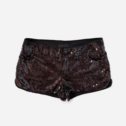 2000s Noir Sequin Low Rise Shorts (M)