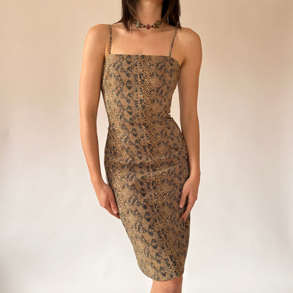 90s Snakeskin Dress (S/M)