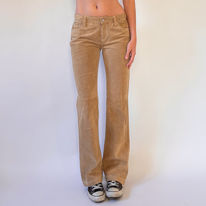 Y2K Suede Leather Pants (XS)