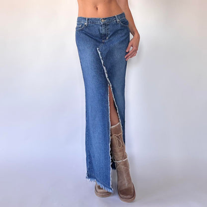 90s Denim Maxi Skirt (M/L)
