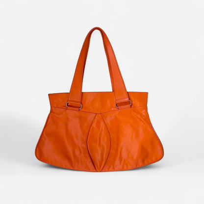 2000s Tangerine Leather Bag