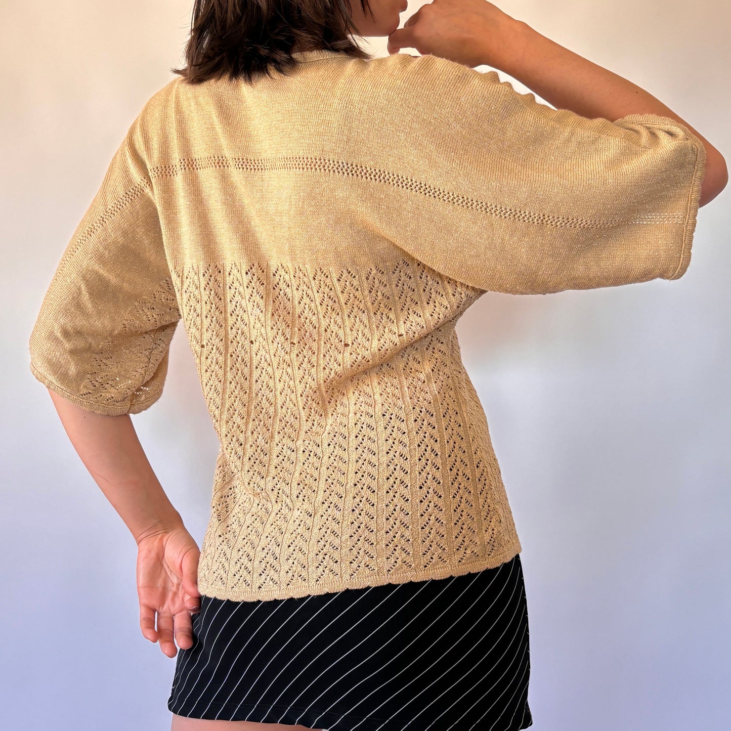 Y2K Slouchy Knit Top (S)