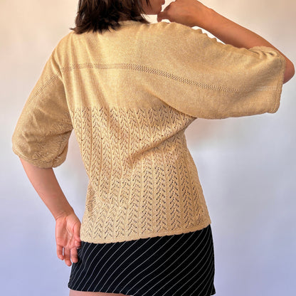 Y2K Slouchy Knit Top (S)