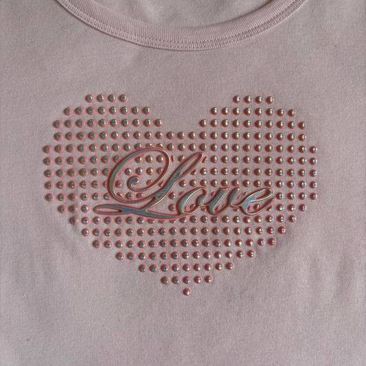 90s Love Graphic Baby Tee (XS/S)