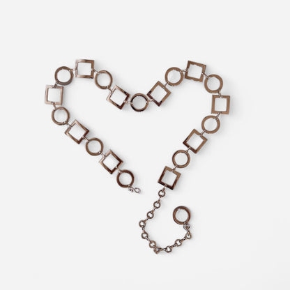 Y2K Silver Chain Belt (L/XL)