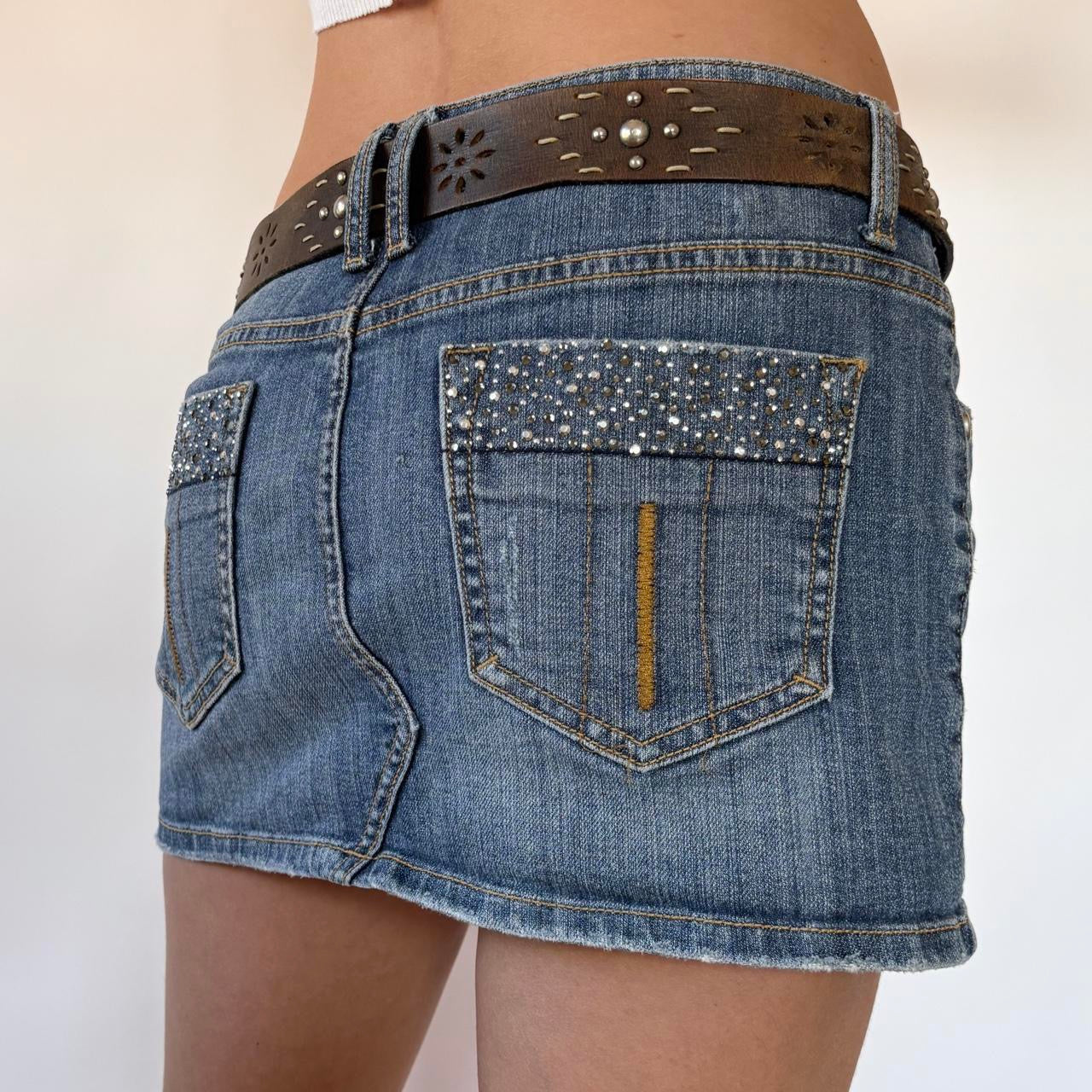 Studded Cutout Leather Belt