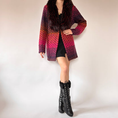 2000s Funky Faux Fur Jacket (M)