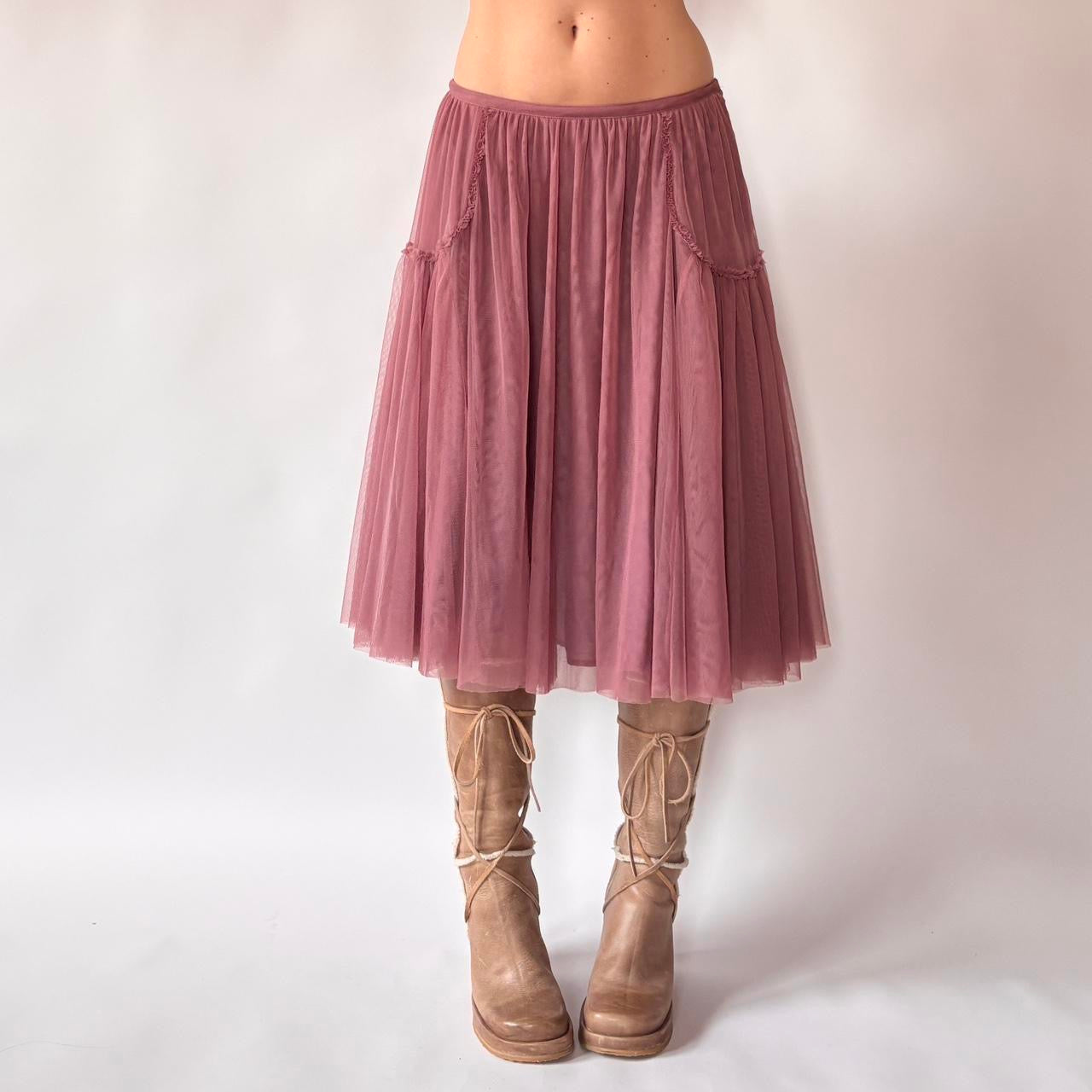 2000s Mauve Tulle Skirt (S/M)