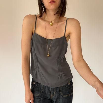 2000s Armani Silk Slate Tank (S/M)
