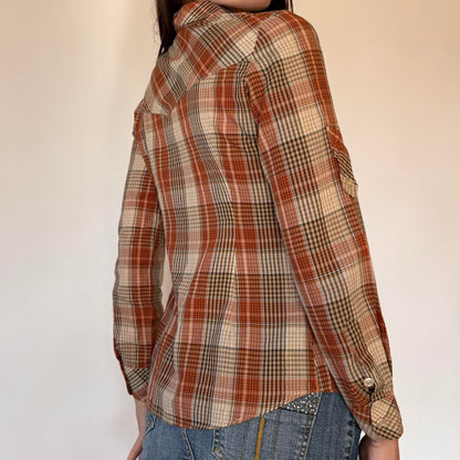 70s N’est Ce Pas Plaid Top (S)