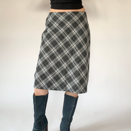 Vintage 1990s Plaid Midi (M)