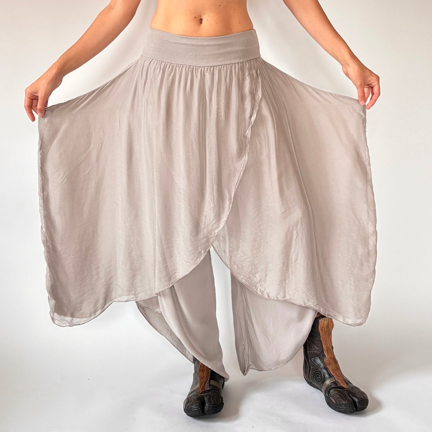 Italian Silk Slate Pants (XS/S)