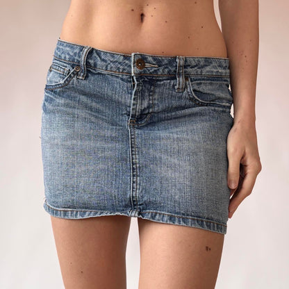 Y2K Denim Mini Skirt (XS/S)