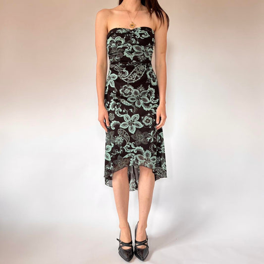 Y2K Mesh Strapless Dress (S)