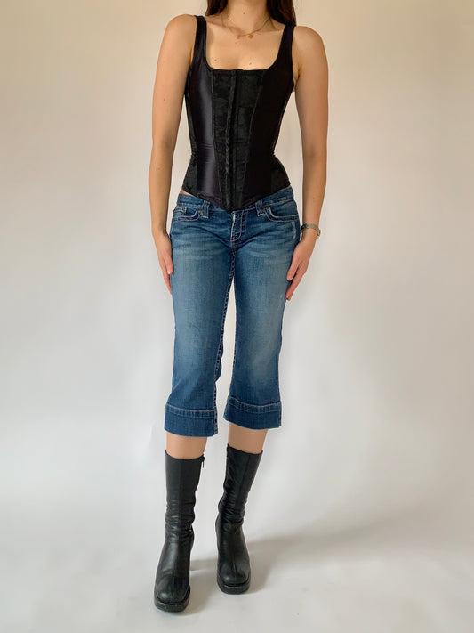 Y2K Denim Capris - Small