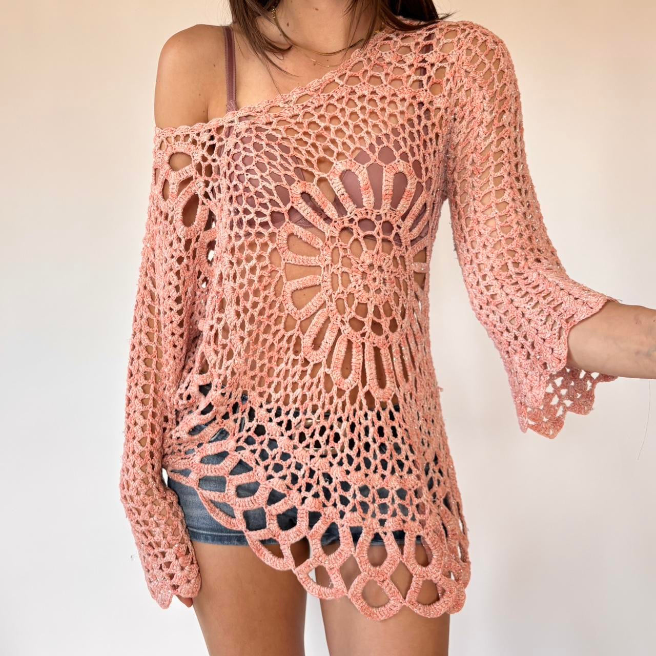 Y2K Crochet Top (L)