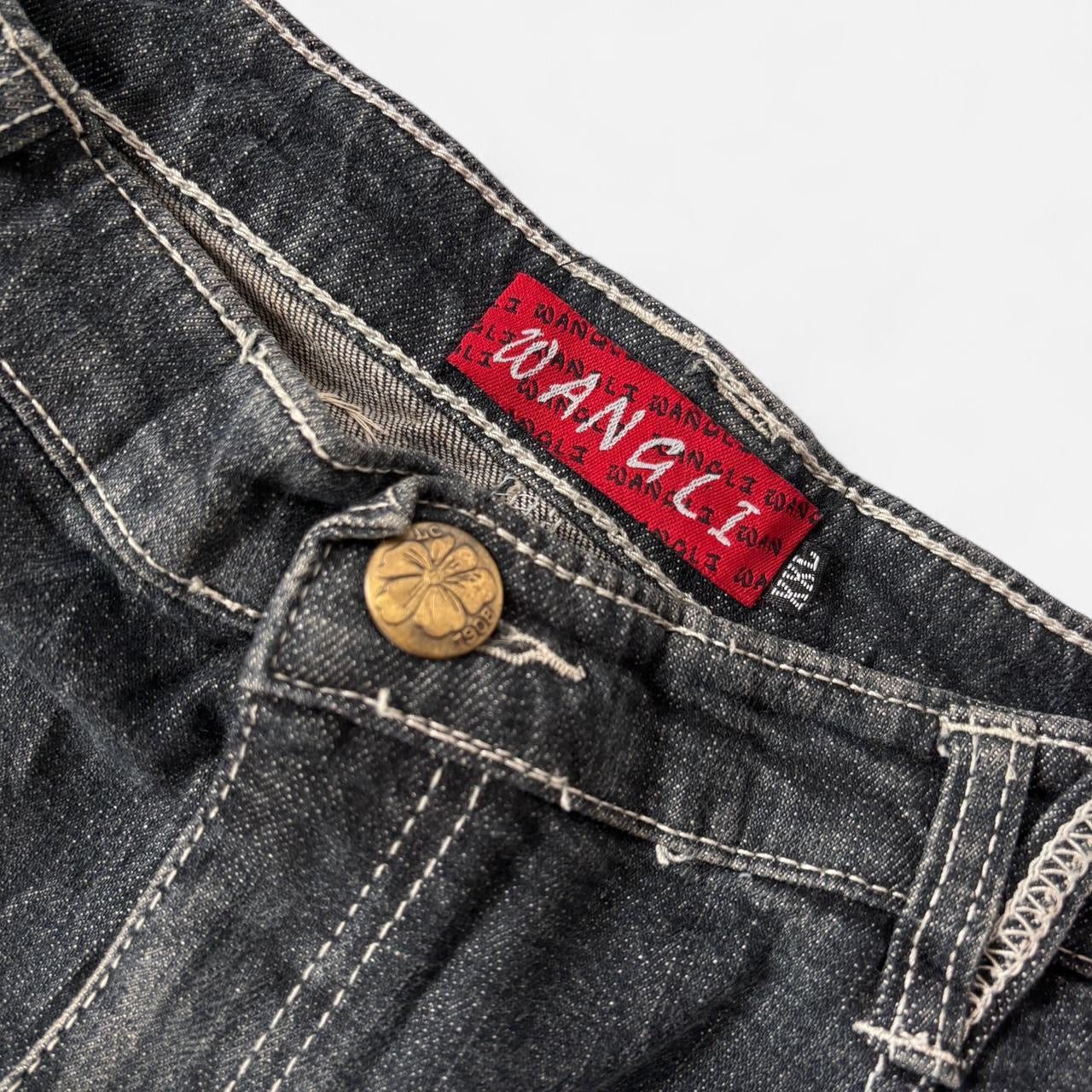 Y2K Embellished Denim Skirt (L/XL)