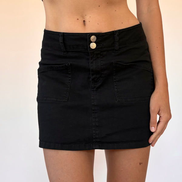 Y2K Noir Mini Skirt (XS/S)