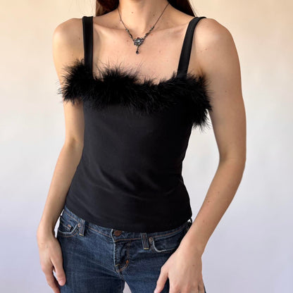 90s Noir Feather Tank (S)