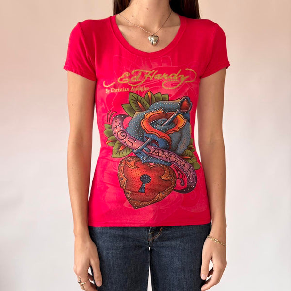 Ed Hardy Rhinestone Tee (S)