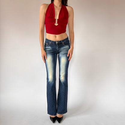 Y2K Airbrush Jeans (XS)