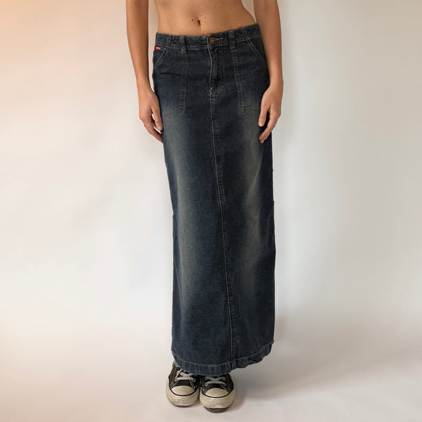 90s Denim Maxi Skirt (S)