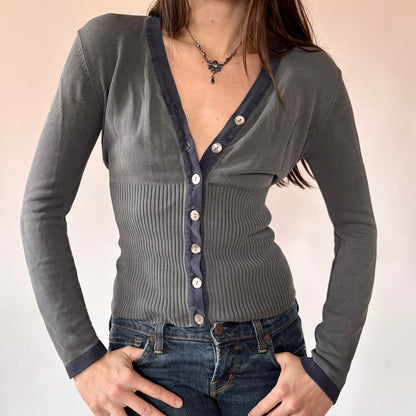 Slate Button Up Cardigan (M)