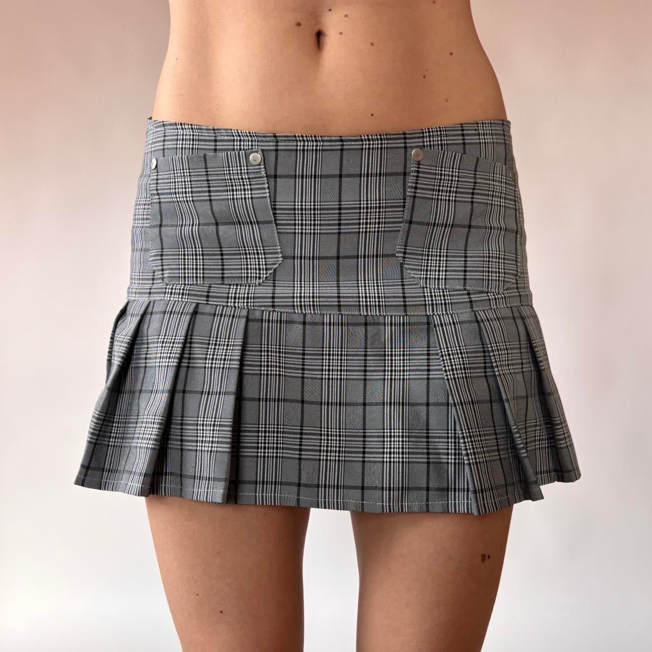 Pleated Plaid Mini Skirt (XS/S)