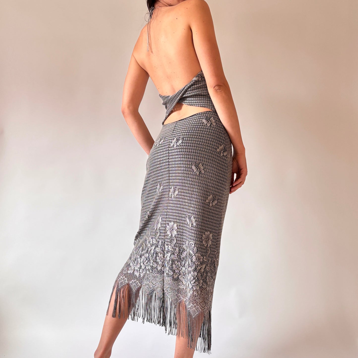 Y2K Butterfly Fringe Dress (S)