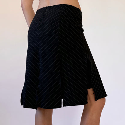 90s Pinstripe Split Hem Midi (S)