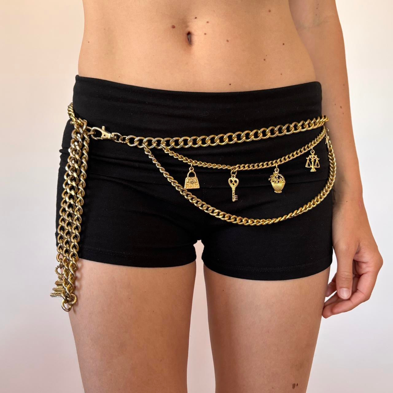 Vintage Chunky Charmed Chain Belt