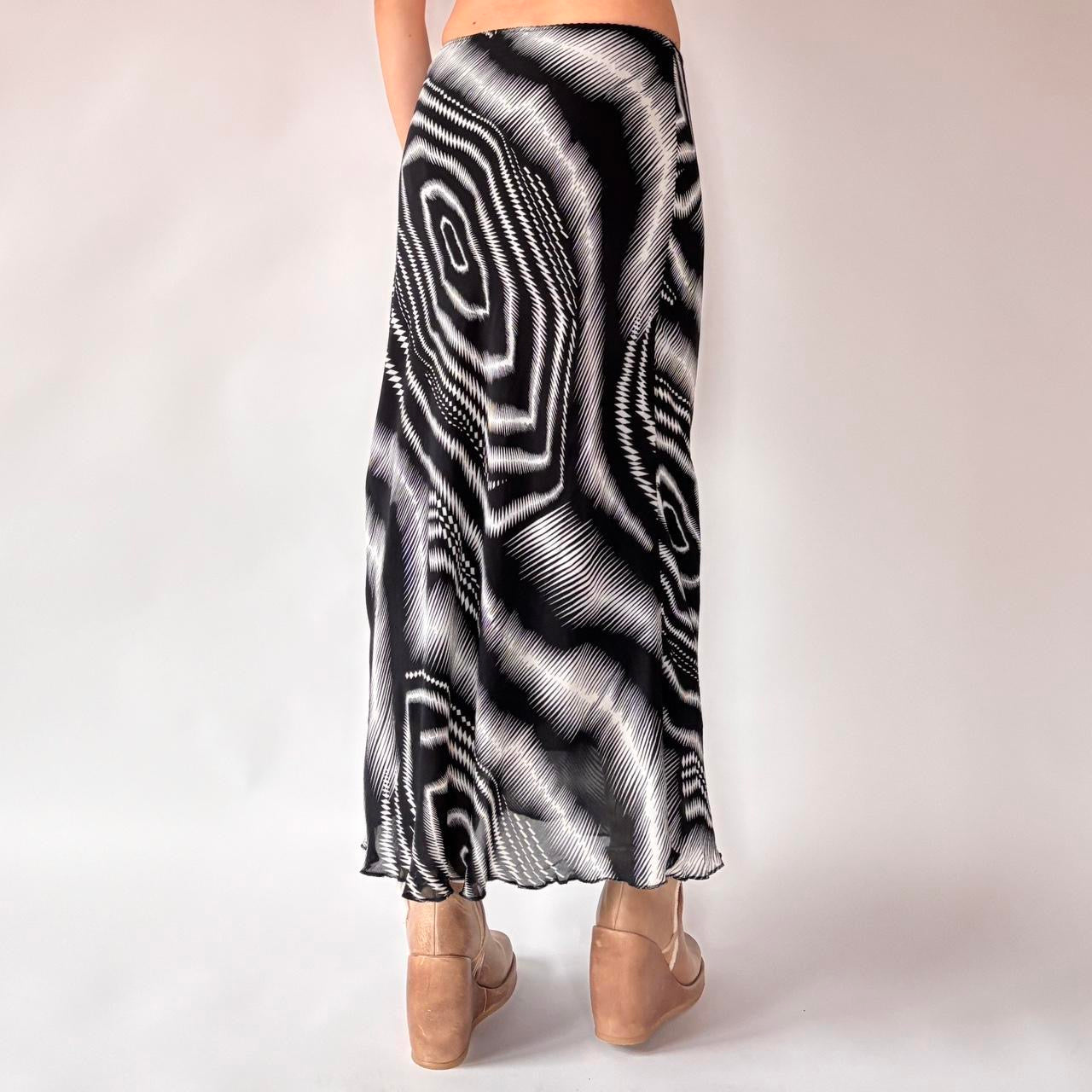 2000s Trippy Maxi Skirt (XS/S)
