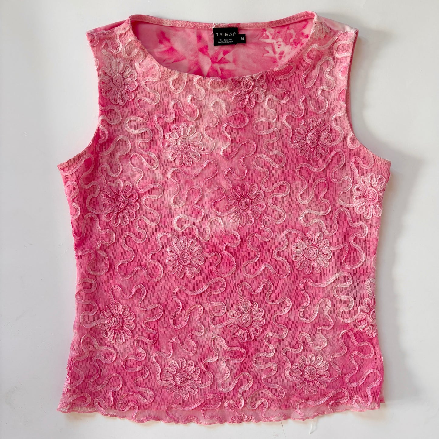 Y2K Pink Squiggle Tank (M)