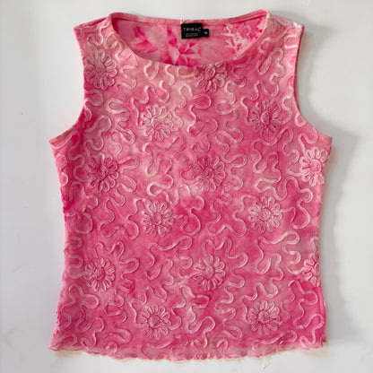 Y2K Pink Squiggle Tank (M)