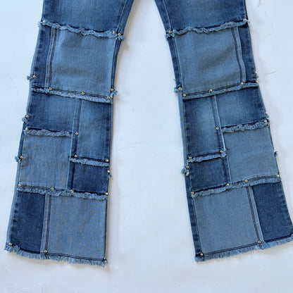 2000s Patchwork Jeans (XS)