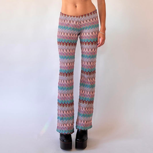 90s Does 70s Knitted Flares (S/M)